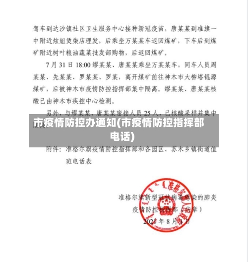 市疫情防控办通知(市疫情防控指挥部电话)