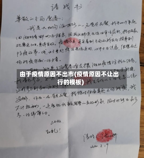 由于疫情原因不出市(疫情原因不让出行的模板)-第2张图片