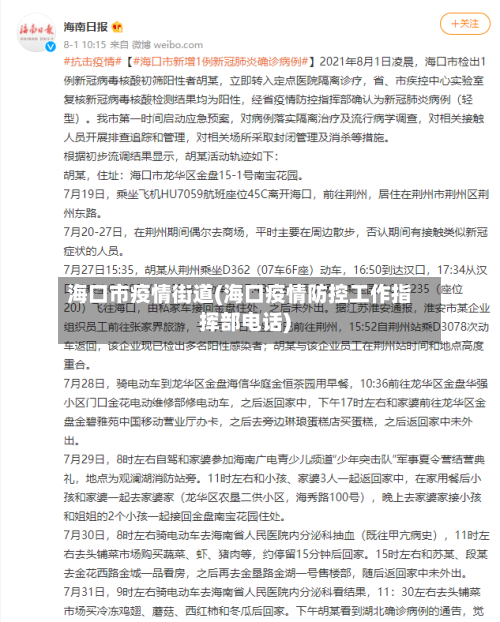 海口市疫情街道(海口疫情防控工作指挥部电话)-第2张图片