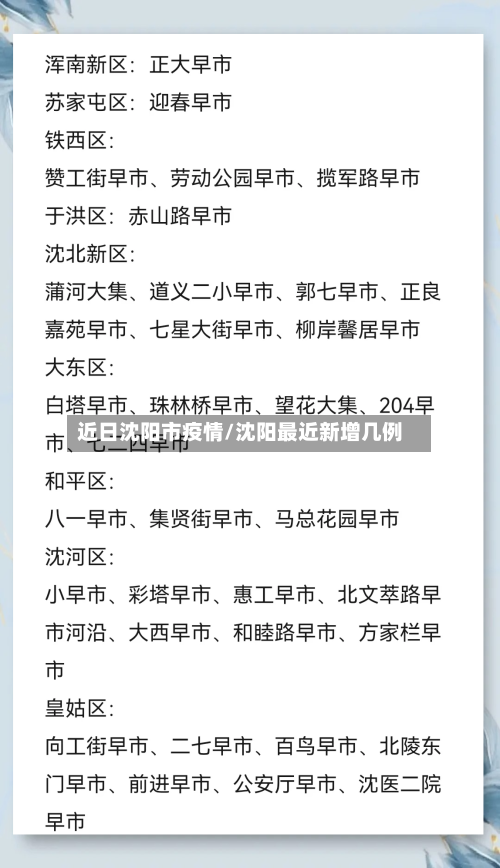 近日沈阳市疫情/沈阳最近新增几例