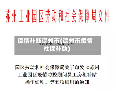 疫情补贴德州市(德州市疫情社保补助)