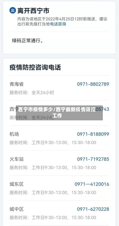 西宁市疫情多少/西宁最新疫情防控工作
