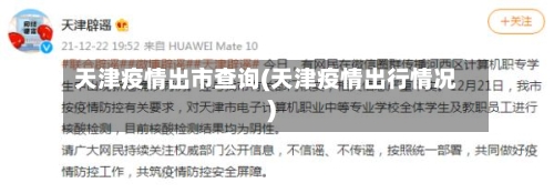 天津疫情出市查询(天津疫情出行情况)-第2张图片